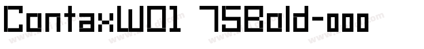 ContaxW01 75Bold字体转换